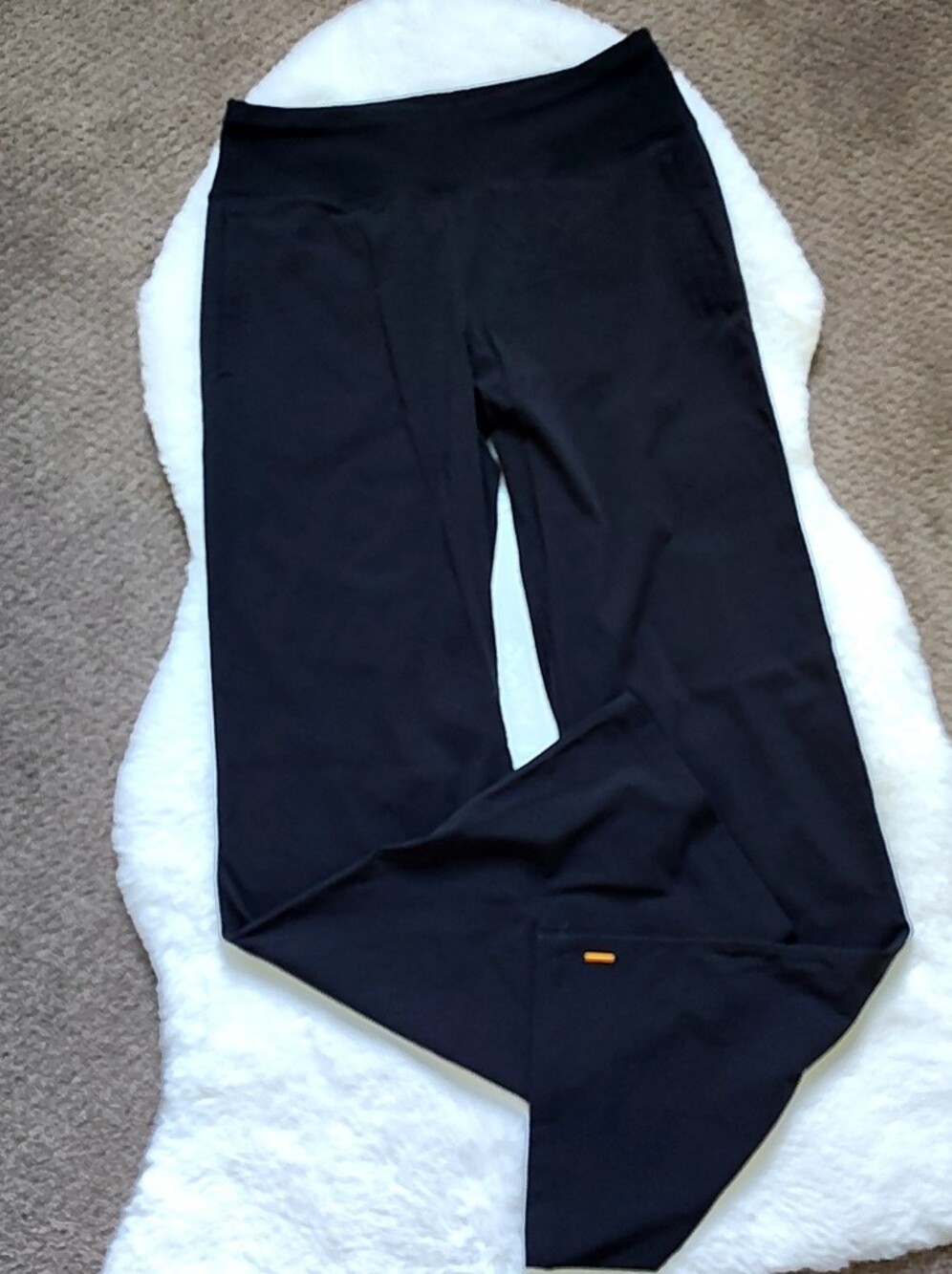Women's Lucy Activewear Black Court Trouser Pants Size Small Front Zip Pockets